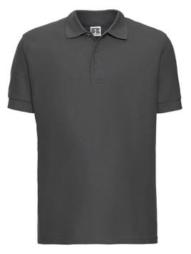 Ciemno szara koszulka polo męska z bawełny Ultimate Russell