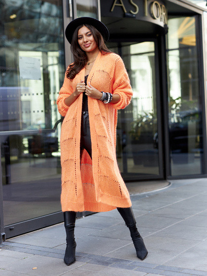 Kardigan pomarańczowy By o la la cxp1126.orange