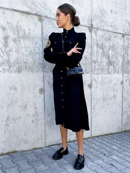 Sukienka czarna Cocomore cmgSK1493.R21