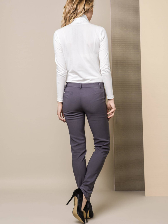 SPODNIE LOLA GARNITUROWE ANTRACYT