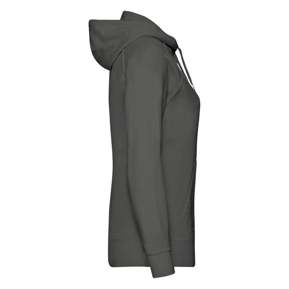 Grafitowa bluza z kapturem Lady fit Fruit Of The Loom