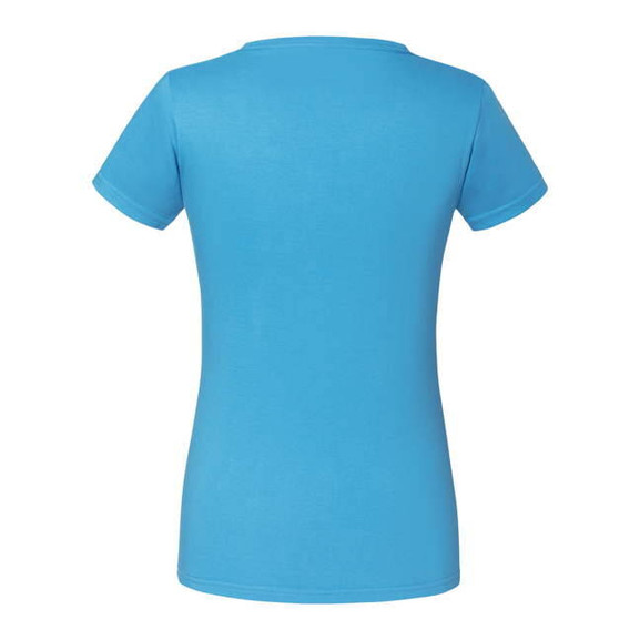 Niebieska koszulka damska Iconic 195 Ringspun Premium Fruit of the Loom