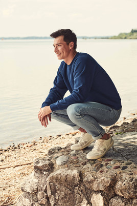 Granatowa bluza męska Raglan Sweat Fruit of the Loom 