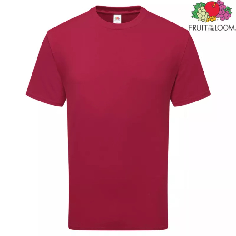 Bordowa koszulka Pure Cotton T  Fruit of the Loom