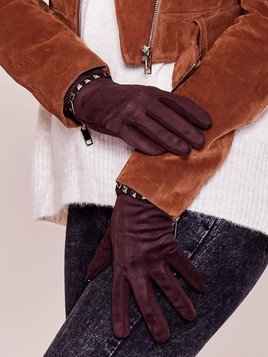 Rękawiczki brązowe Yups bx4217.R19 