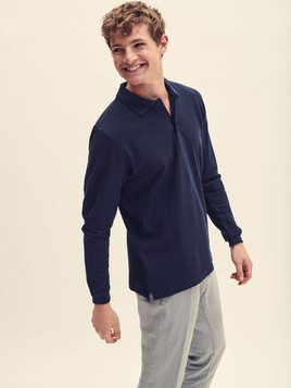 Granatowa koszulka męska Premium Polo Friut of the Loom