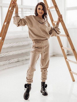 Spodnie sportowe beżowe Cocomore cmgSD1261.R40 