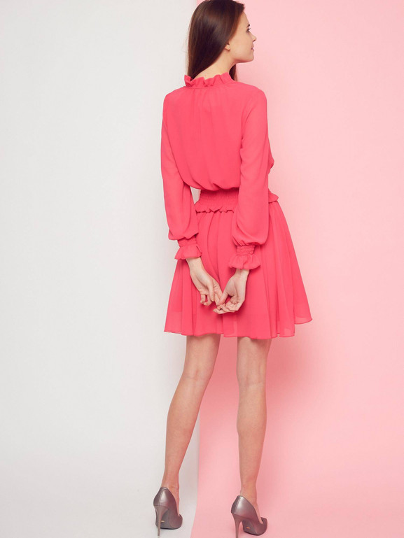 Sukienka z wiązaniem pod szyją Cocomore Boutiqe różowa