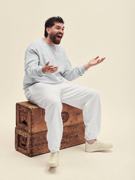 Jasno-szara bluza męska Set-in Sweat Fruit of the Loom 