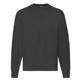 Czarna bluza męska Raglan Sweat Fruit of the Loom 