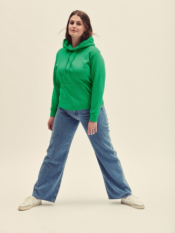 Zielona  bluza z kapturem Hooded Sweat Fruit of the Loom 