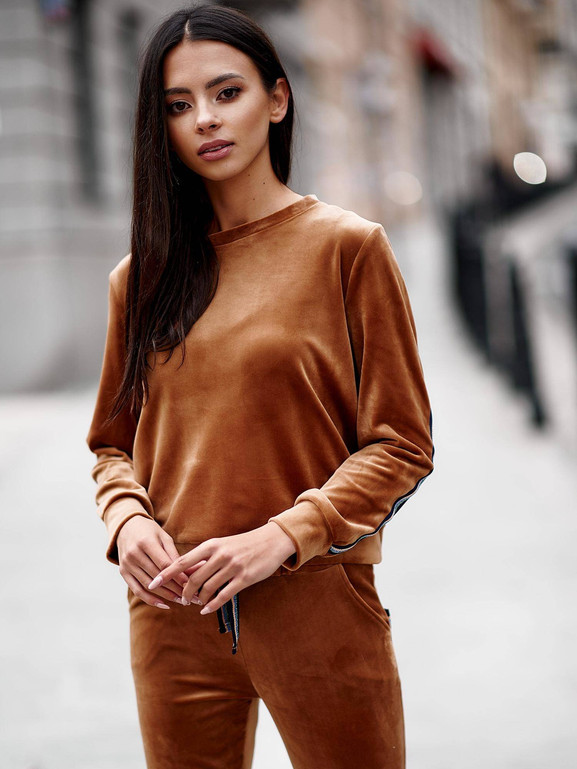 Bluza welurowa Cocomore karmelowa