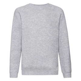 Szara bluza dziecięca Raglan Sweat Fruit of the Loom 