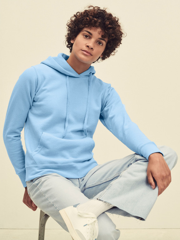 Błękitna bluza z kapturem Hooded Sweat Fruit of the Loom