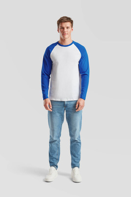 Biała koszulka męska Baseball Fruit of the Loom 