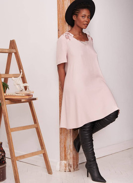 Sukienka różowa Blue Shadow axp0828.S14