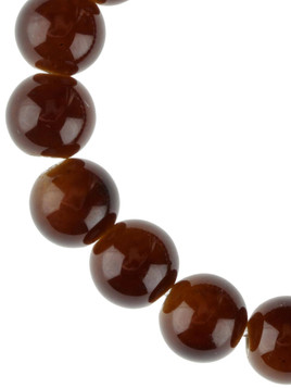 Bransoletka z perełek na gumce brązowa