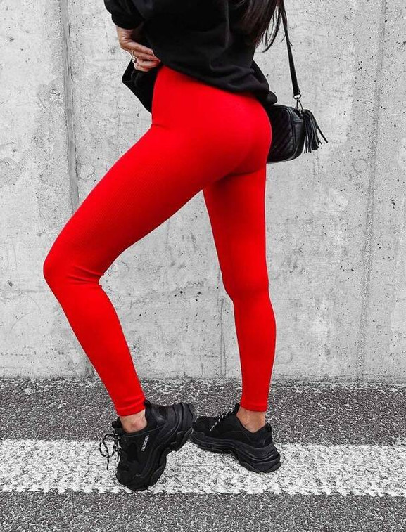 Czerwone legginsy CLASIC OLAVOGA