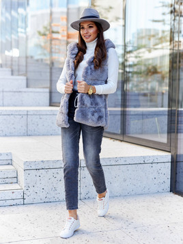 Kamizelka szara Och Bella 2116.S48