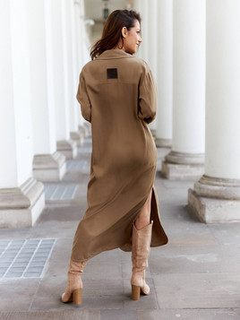 Sukienka brązowa LeMonada cxp0943.S43