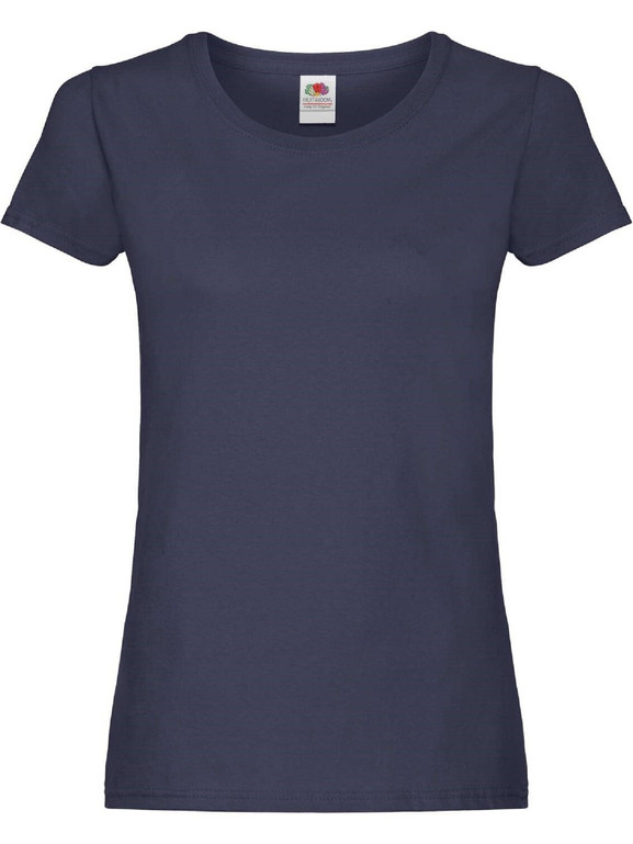 Granatowa koszulka damska Lady fit Oryginal Fruit of the Loom