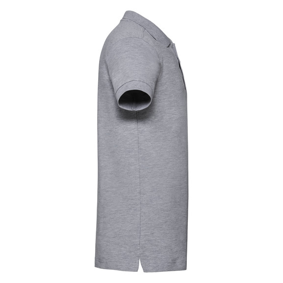 Jasno szara męska koszulka Stretch Polo z gładkiej bawełny ring-spun Russell