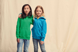 Zielona bluza dziecięca nierozpinana Classic kangurka Fruit of the Loom