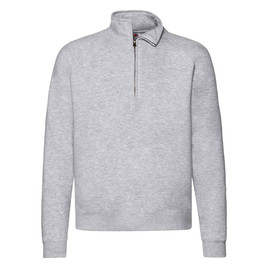 Szara bluza męska Zip Neck Sweat Fruit of the Loom