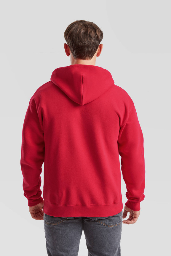 Czerwona bluza męska z kapturem Premium Fruit of the Loom