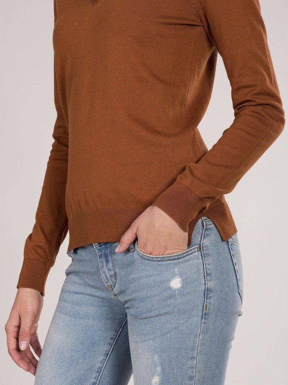 Sweter brązowy Yups cmu0497.R81