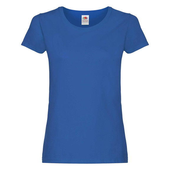 Niebieska koszulka damska Lady fit Oryginal Fruit of the Loom