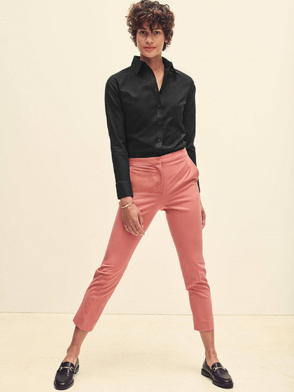 Czarna koszula klasyczna lady-fit Oxford Fruit Of The Loom