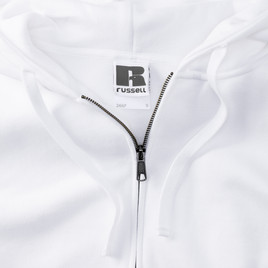 Biała bluza damska z kapturem i zamkiem Authentic Russell 