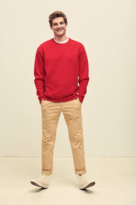 Czerwona bluza męska Set-in Sweat Fruit of the Loom