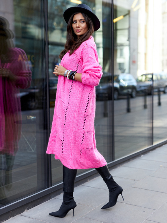 Kardigan różowy By o la la cxp1126.hotpink