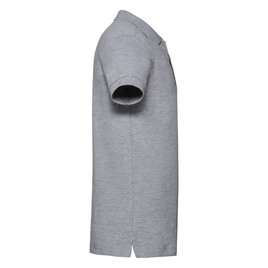 Jasno szara męska koszulka Stretch Polo z gładkiej bawełny ring-spun Russell