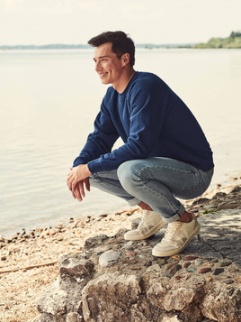 Granatowa bluza męska Raglan Sweat Fruit of the Loom 