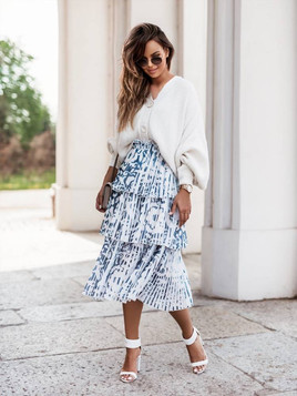 Spódnica biało-granatowa Cocomore cmgSP522.R01