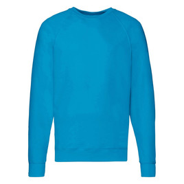 Niebieska bluza męska Lightweight Raglan Sweat Fruit of the Loom