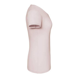 Pudrowa koszulka damska Iconic z czesanej bawełny Fruit of the Loom