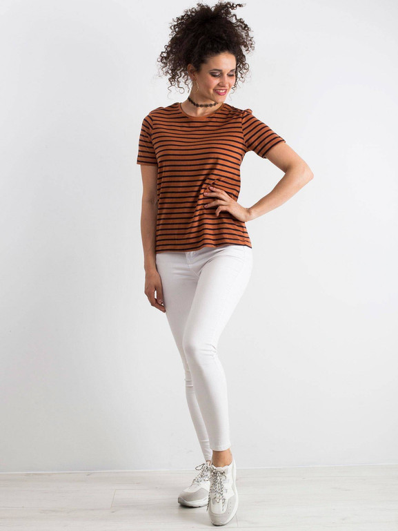 T-shirt brązowy Yups amu0525.R52