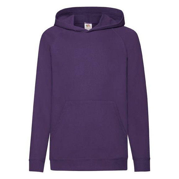 Fioletowa dziecięca bluza z kapturem Fruit of the Loom 