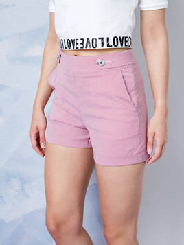 Szorty Lemonada z podwijanymi nogawkami czerwone