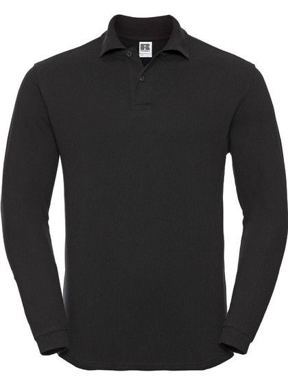 Czarna koszulka polo na długi rękaw Russell