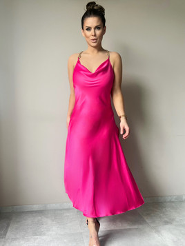 Sukienka różowa By o la la sxp1186.pink