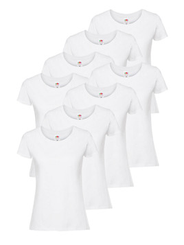 Pakiet 8 koszulek damskich Iconic 195 Ringspun Premium Fruit of the Loom