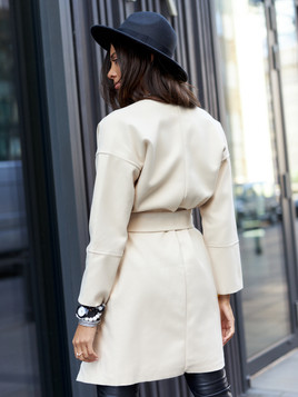 Płaszcz beżowy Och Bella BE-M125.beige