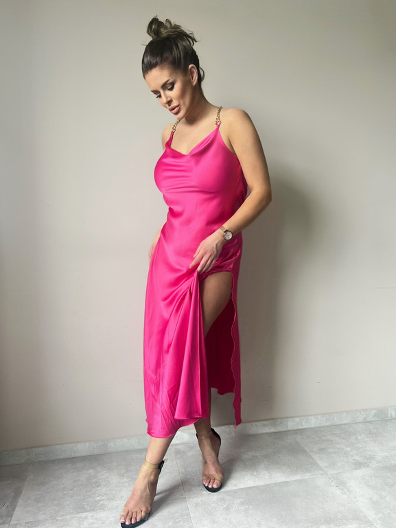 Sukienka różowa By o la la sxp1186.pink