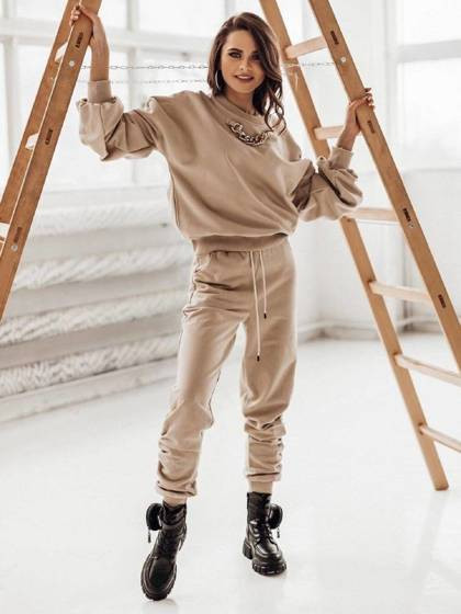 Spodnie sportowe beżowe Cocomore cmgSD1261.R40