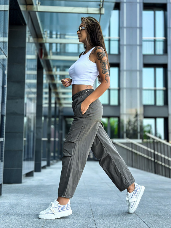 Spodnie khaki Och Bella OB-056.khaki